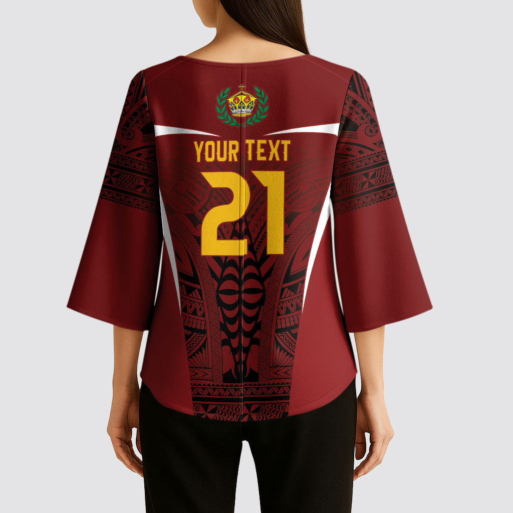 2026 Rugby Nations Series Custom Tonga Ikale Tahi Kimono Sleeve Blouse LT9 - Polynesian Pride