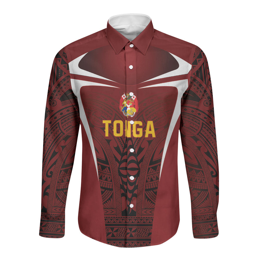 2026 Rugby Nations Series Custom Tonga Ikale Tahi Long Sleeve Button Shirt
