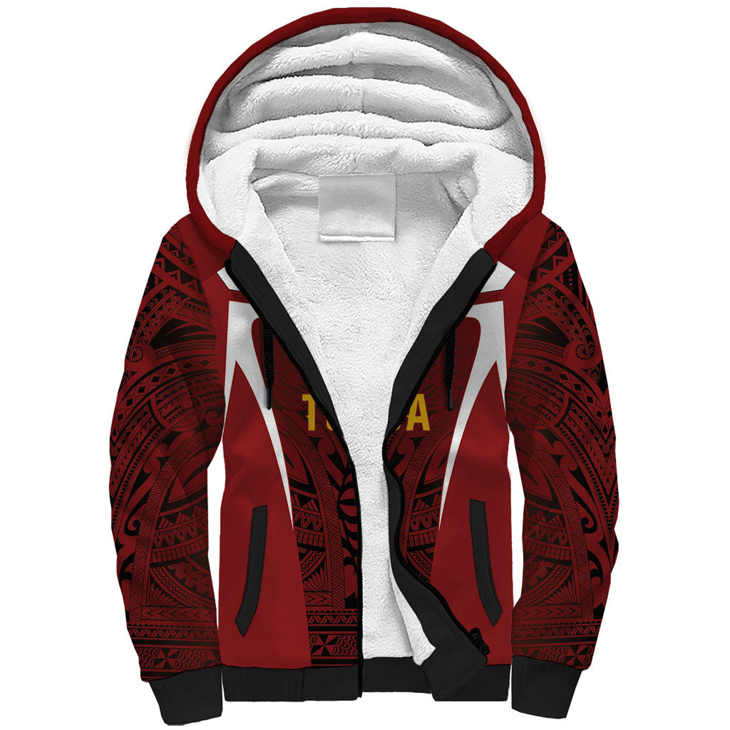 2026 Rugby Nations Series Custom Tonga Ikale Tahi Sherpa Hoodie