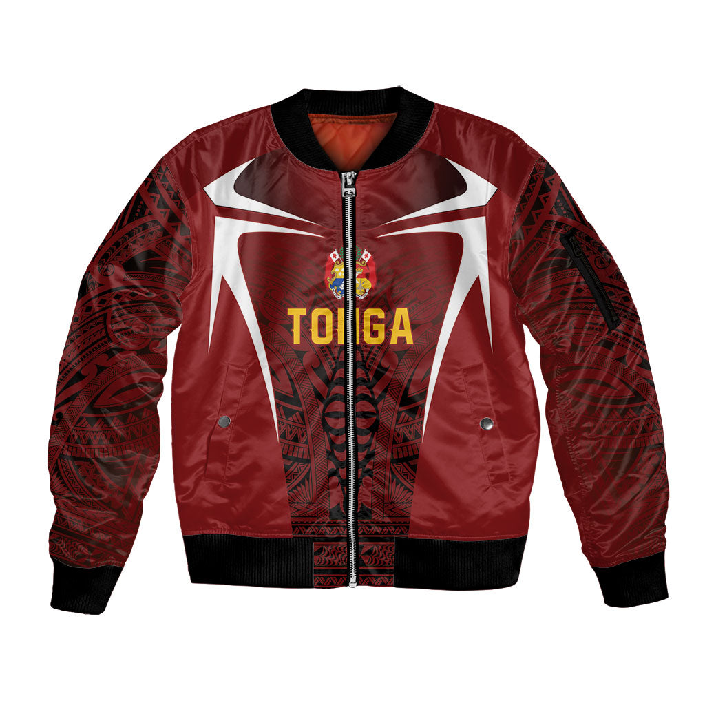 2026 Rugby Nations Series Custom Tonga Ikale Tahi Sleeve Zip Bomber Jacket