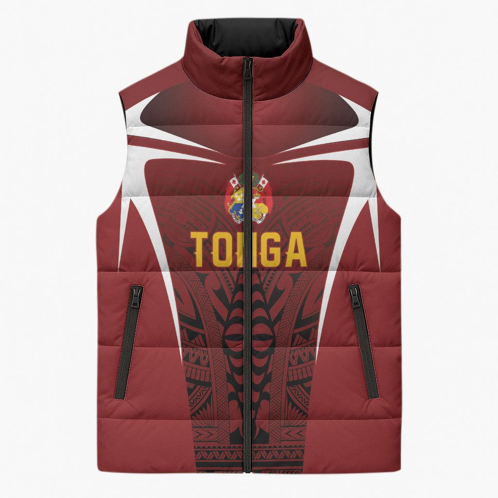 2026 Rugby Nations Series Custom Tonga Ikale Tahi Sleeveless Puffer Jacket