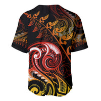 New Zealand Baseball Jersey Aotearoa Wisdom Face Maori Fern Tattoo Arty LT9 - Polynesian Pride