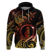 New Zealand Hoodie Aotearoa Manaia Maori Fern Tattoo Arty LT9 Reggae - Polynesian Pride
