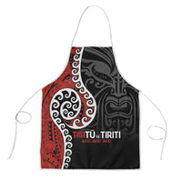 Honour The Treaty New Zealand Apron Toitu Te Tiriti Ake Ake Ake LT9 Red - Polynesian Pride