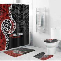Honour The Treaty New Zealand Bathroom Set Toitu Te Tiriti Ake Ake Ake LT9 Bathroom Set (4 pcs) Red - Polynesian Pride