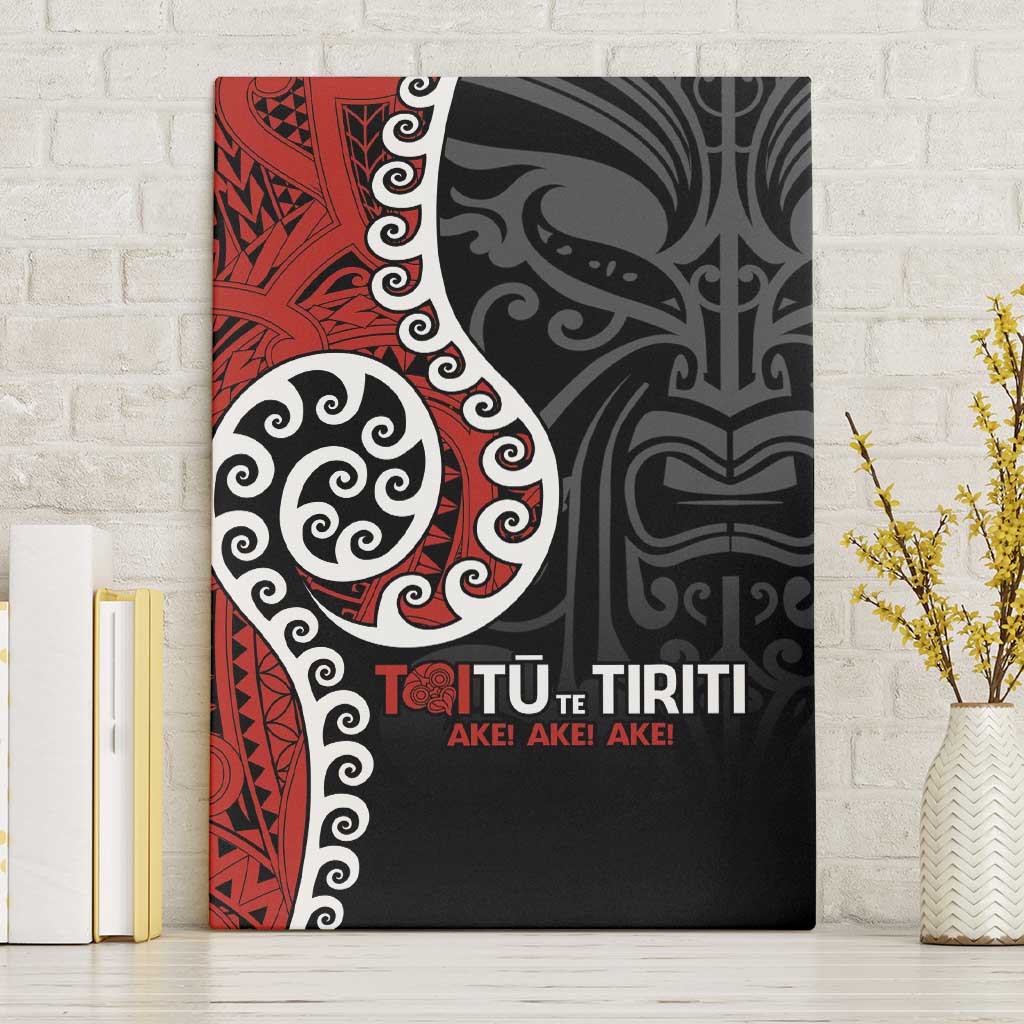Honour The Treaty New Zealand Canvas Wall Art Toitu Te Tiriti Ake!Ake!Ake! LT9 Without Frame Black - Polynesian Pride