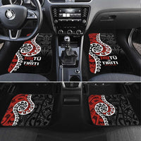 Honour The Treaty New Zealand Car Mats Toitu Te Tiriti Ake!Ake!Ake! LT9 Set 4pcs Black - Polynesian Pride