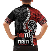 Honour The Treaty New Zealand Family Matching Off Shoulder Maxi Dress and Hawaiian Shirt Toitu Te Tiriti Ake!Ake!Ake! LT9 - Polynesian Pride