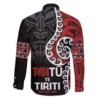 Honour The Treaty New Zealand Family Matching Tank Maxi Dress and Hawaiian Shirt Toitu Te Tiriti Ake!Ake!Ake! LT9 - Polynesian Pride