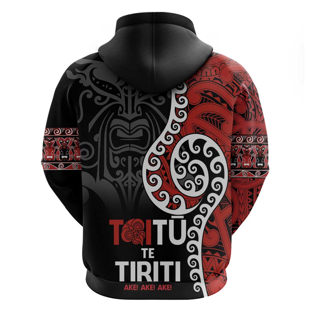 Honour The Treaty New Zealand Hoodie Toitu Te Tiriti Ake!Ake!Ake! LT9 - Polynesian Pride