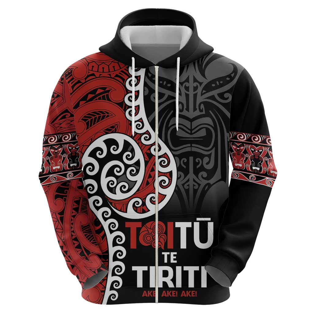 Honour The Treaty New Zealand Hoodie Toitu Te Tiriti Ake!Ake!Ake! LT9 - Polynesian Pride