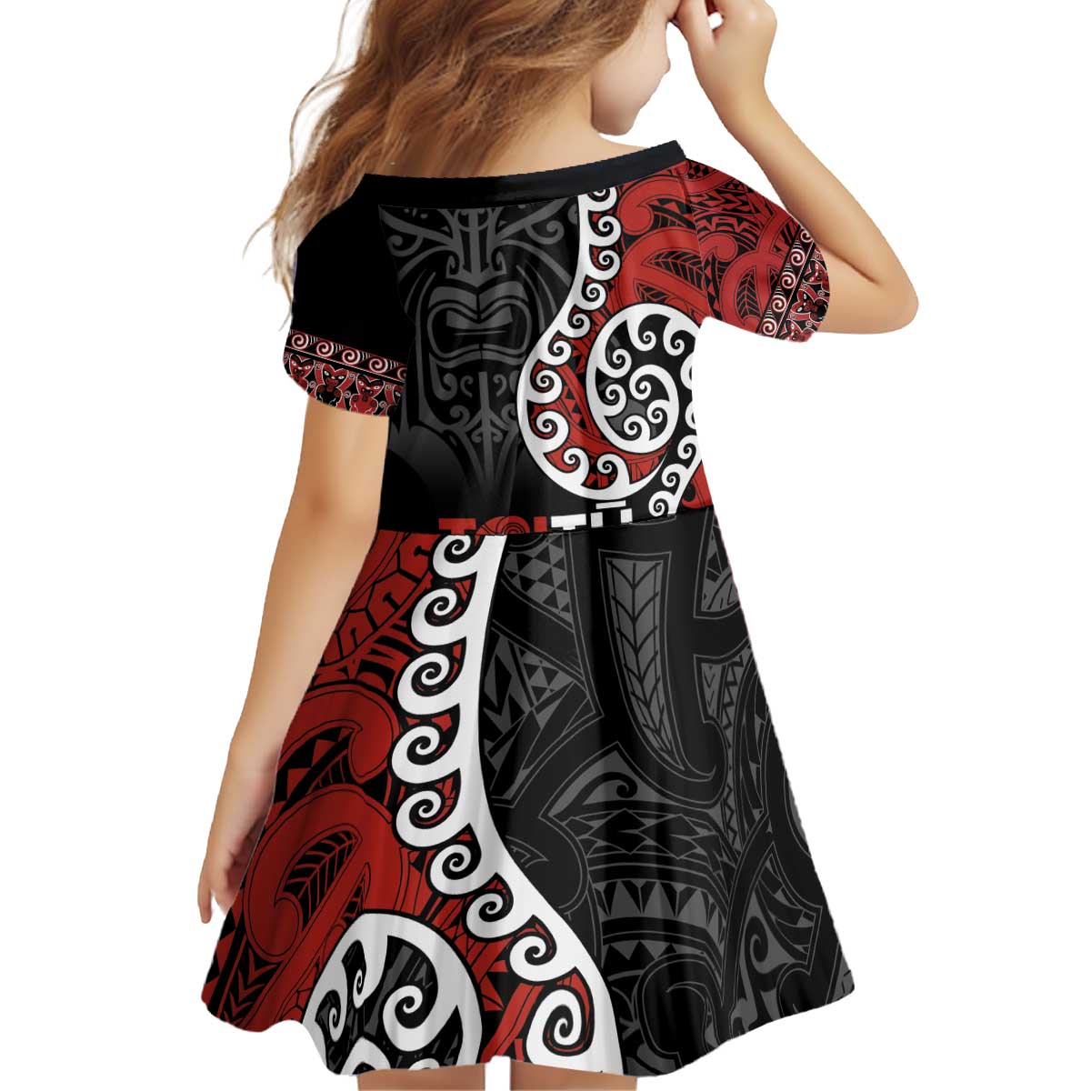 Honour The Treaty New Zealand Kid Short Sleeve Dress Toitu Te Tiriti Ake!Ake!Ake! LT9 - Polynesian Pride