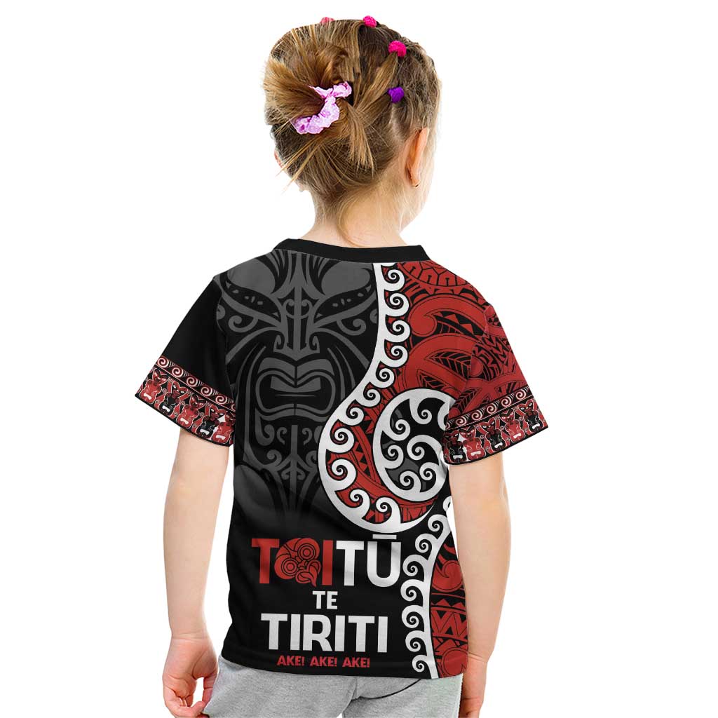 Honour The Treaty New Zealand Kid T Shirt Toitu Te Tiriti Ake!Ake!Ake! LT9 - Polynesian Pride