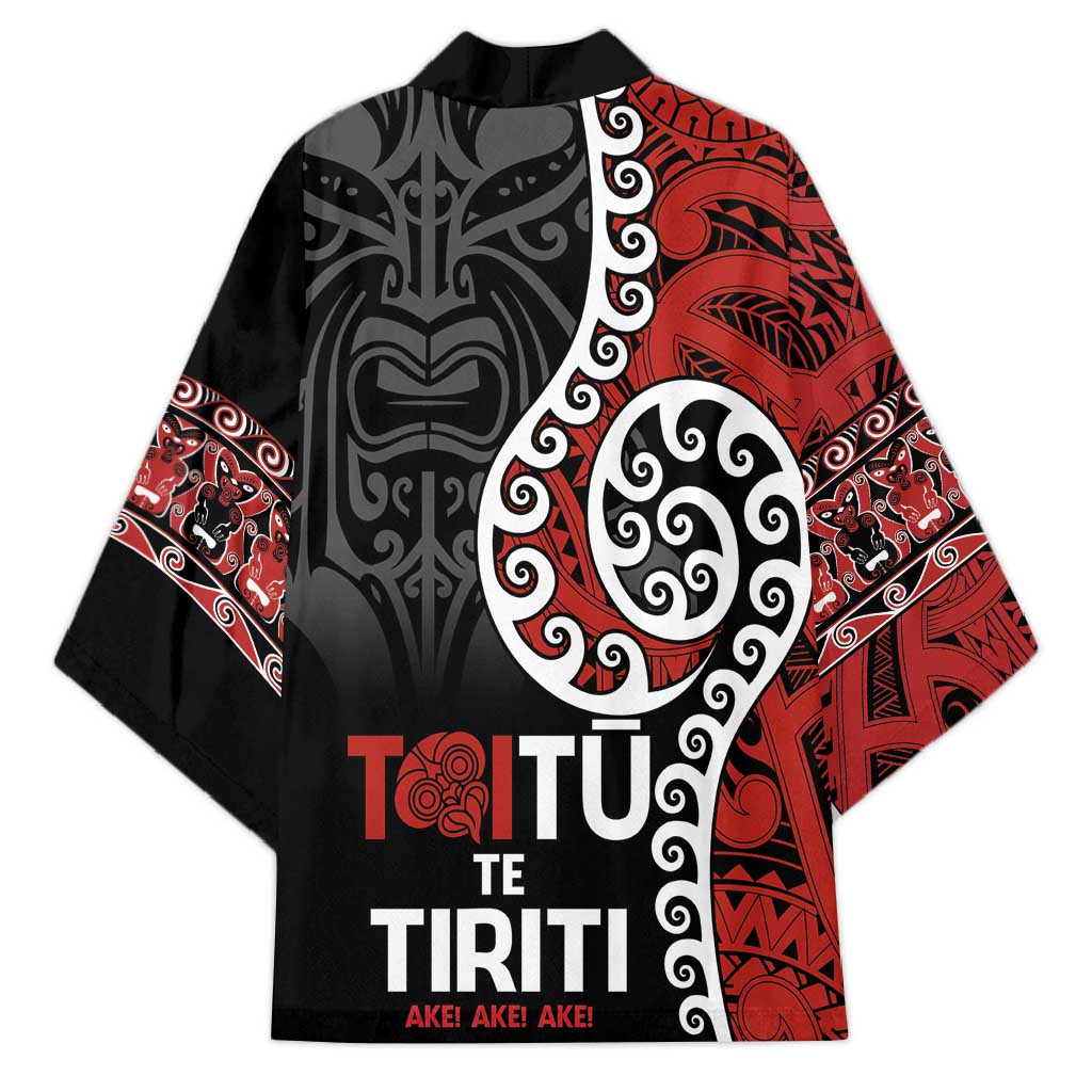 Honour The Treaty New Zealand Kimono Toitu Te Tiriti Ake Ake Ake LT9 - Polynesian Pride