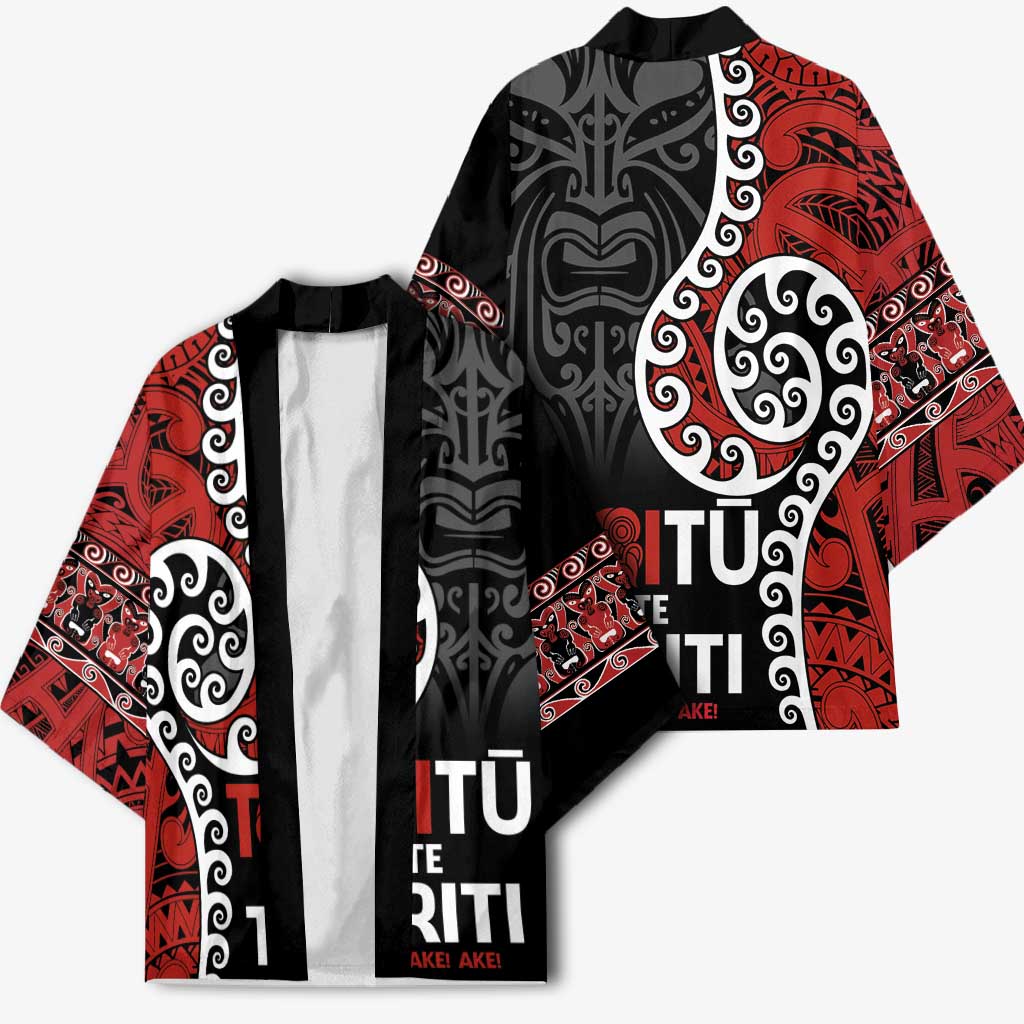 Honour The Treaty New Zealand Kimono Toitu Te Tiriti Ake Ake Ake LT9 - Polynesian Pride