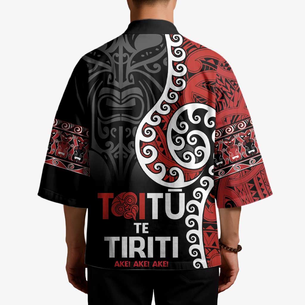 Honour The Treaty New Zealand Kimono Toitu Te Tiriti Ake Ake Ake LT9 - Polynesian Pride