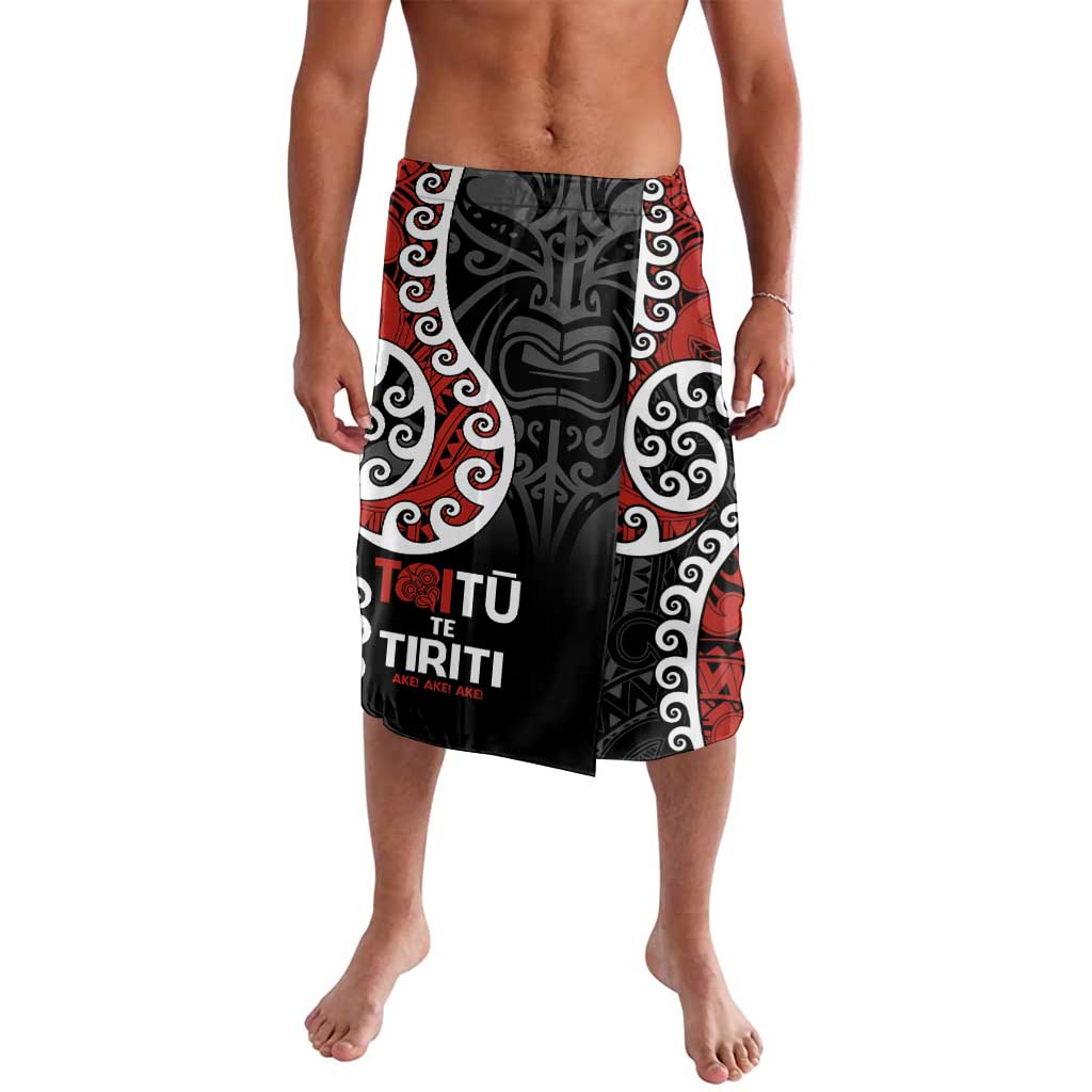 Honour The Treaty New Zealand Lavalava Toitu Te Tiriti Ake!Ake!Ake! LT9 Black - Polynesian Pride