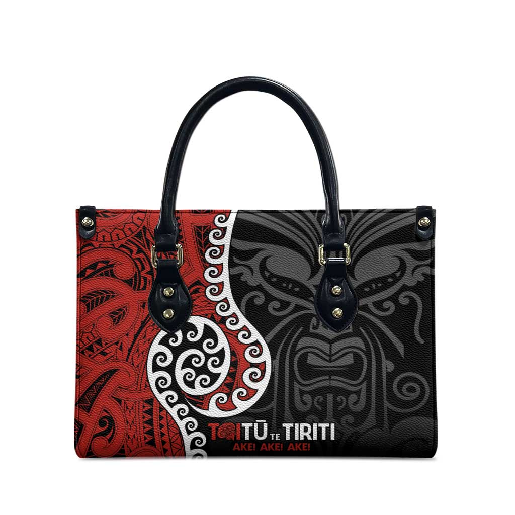 Honour The Treaty New Zealand Leather Bag Toitu Te Tiriti Ake Ake Ake LT9 - Polynesian Pride