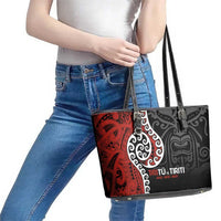 Honour The Treaty New Zealand Leather Tote Bag Toitu Te Tiriti Ake!Ake!Ake! LT9 - Polynesian Pride