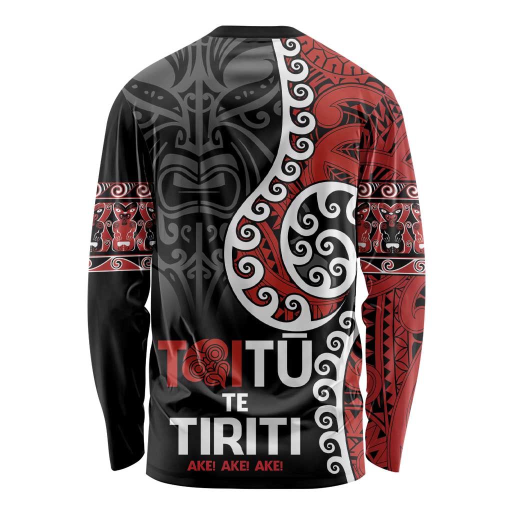 Honour The Treaty New Zealand Long Sleeve Shirt Toitu Te Tiriti Ake!Ake!Ake! LT9 - Polynesian Pride