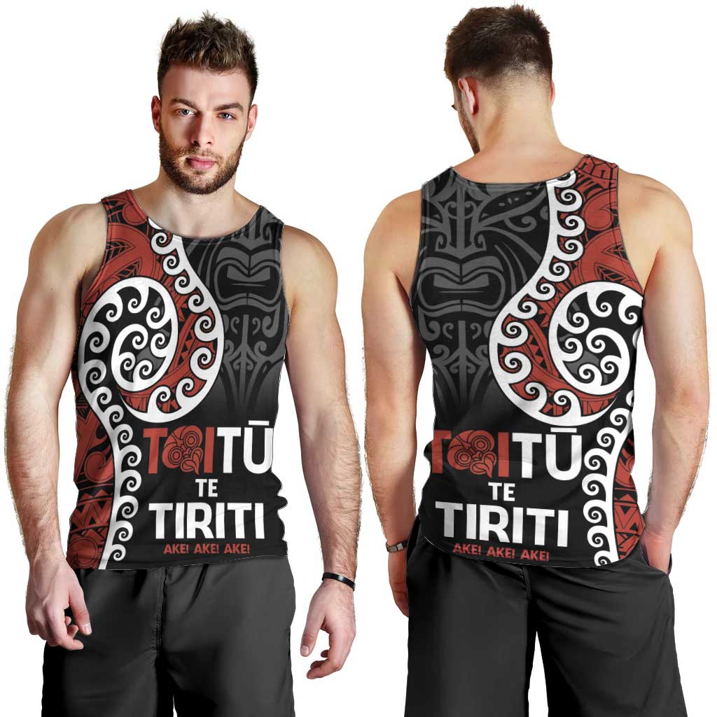 Honour The Treaty New Zealand Men Tank Top Toitu Te Tiriti Ake!Ake!Ake! LT9 - Polynesian Pride