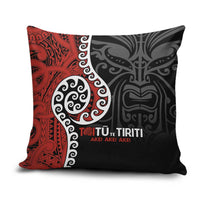 Honour The Treaty New Zealand Pillow Cover Toitu Te Tiriti Ake Ake Ake LT9 Red - Polynesian Pride