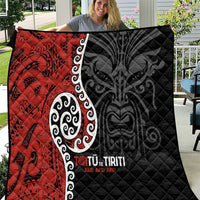Honour The Treaty New Zealand Quilt Toitu Te Tiriti Ake!Ake!Ake! LT9 Black - Polynesian Pride