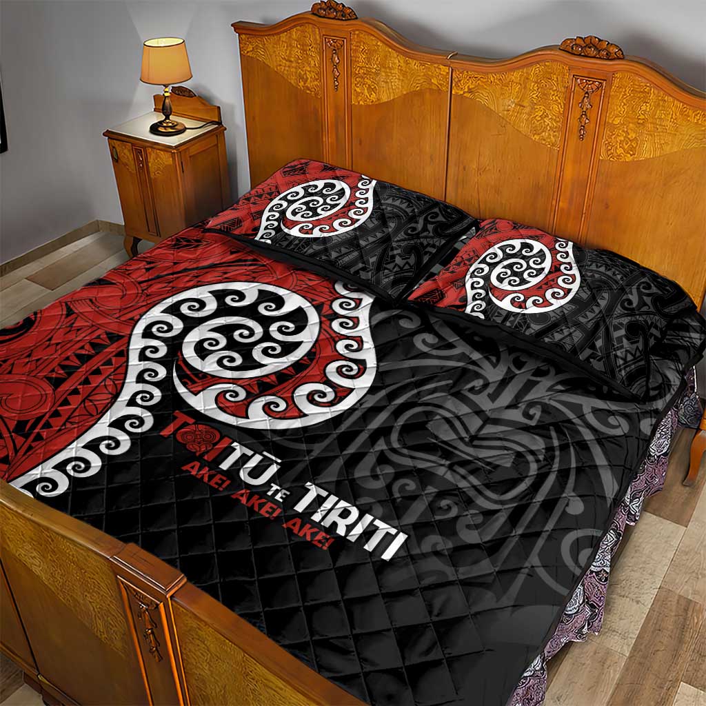 Honour The Treaty New Zealand Quilt Bed Set Toitu Te Tiriti Ake!Ake!Ake! LT9 - Polynesian Pride