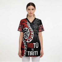 Honour The Treaty New Zealand Scrub Top Toitu Te Tiriti Ake Ake Ake LT9 - Polynesian Pride