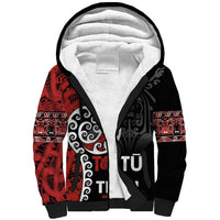 Honour The Treaty New Zealand Sherpa Hoodie Toitu Te Tiriti Ake!Ake!Ake! LT9 Unisex Black - Polynesian Pride