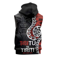 Honour The Treaty New Zealand Sleeveless Hoodie Toitu Te Tiriti Ake Ake Ake LT9 - Polynesian Pride