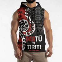 Honour The Treaty New Zealand Sleeveless Zip Hoodie Toitu Te Tiriti Ake Ake Ake LT9 - Polynesian Pride