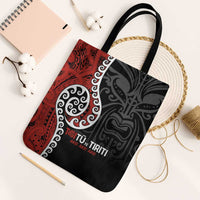 Honour The Treaty New Zealand Tote Bag Toitu Te Tiriti Ake Ake Ake LT9 Black Strap One Size Red - Polynesian Pride