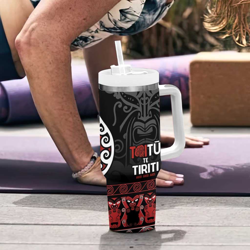 Honour The Treaty New Zealand Tumbler With Handle Toitu Te Tiriti Ake!Ake!Ake! LT9 - Polynesian Pride