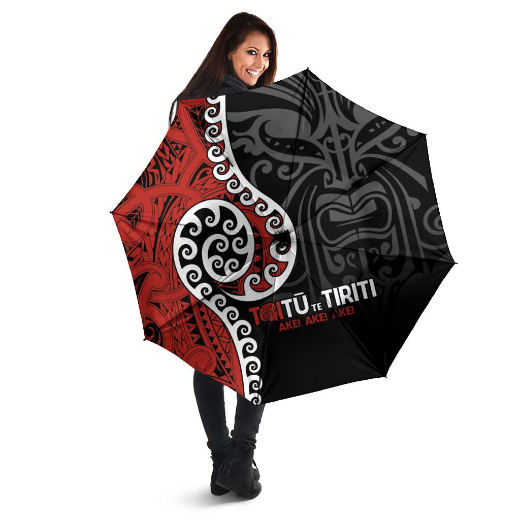 Honour The Treaty New Zealand Umbrella Toitu Te Tiriti Ake Ake Ake LT9 - Polynesian Pride