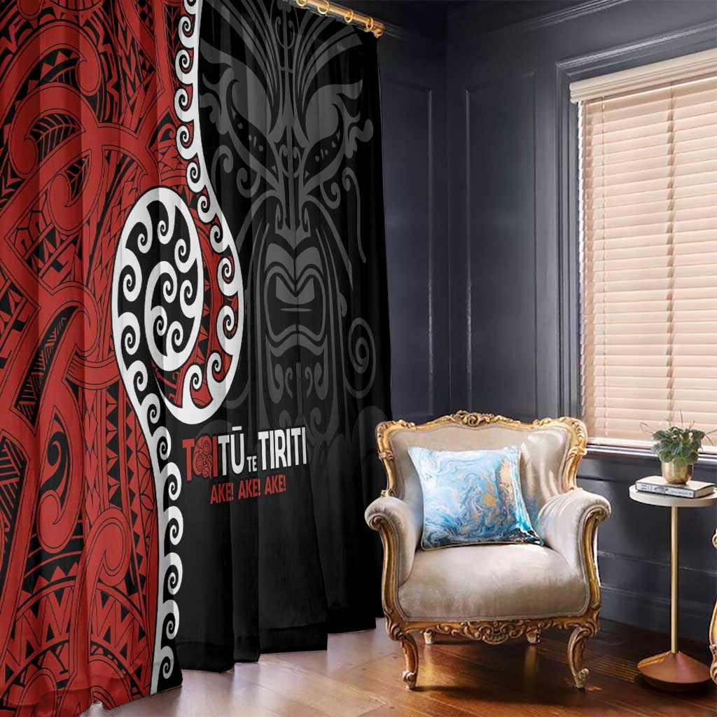 Honour The Treaty New Zealand Window Curtain Toitu Te Tiriti Ake!Ake!Ake! LT9 - Polynesian Pride
