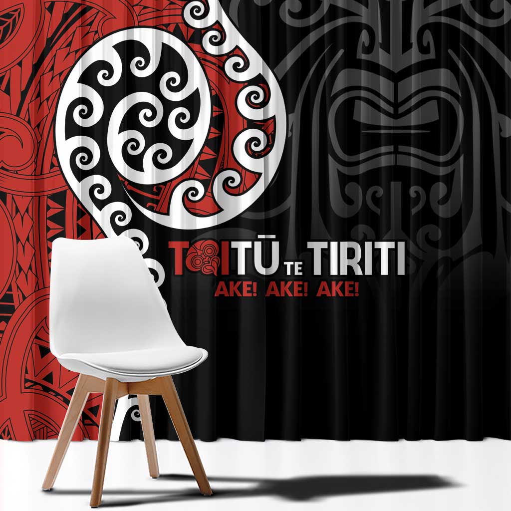 Honour The Treaty New Zealand Window Curtain Toitu Te Tiriti Ake!Ake!Ake! LT9 - Polynesian Pride
