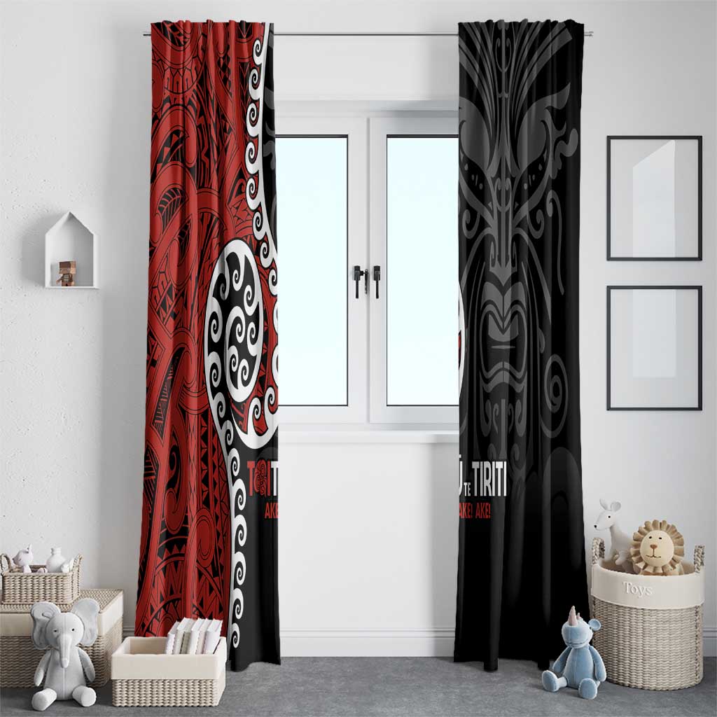 Honour The Treaty New Zealand Window Curtain Toitu Te Tiriti Ake!Ake!Ake! LT9 - Polynesian Pride