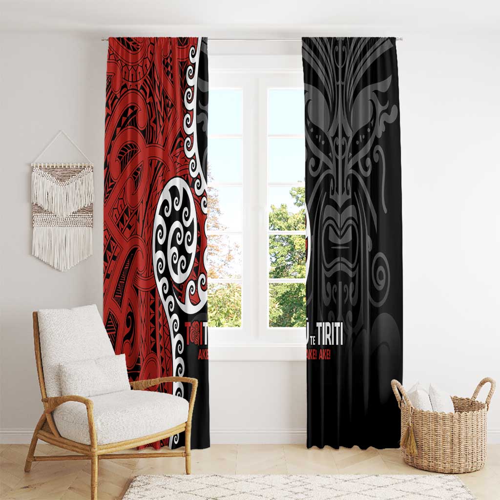 Honour The Treaty New Zealand Window Curtain Toitu Te Tiriti Ake!Ake!Ake! LT9 - Polynesian Pride