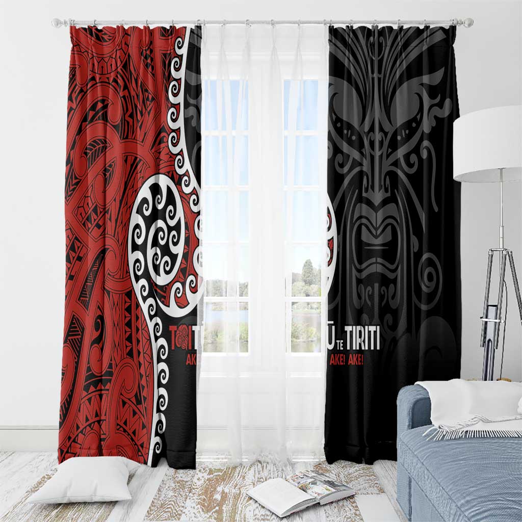 Honour The Treaty New Zealand Window Curtain Toitu Te Tiriti Ake!Ake!Ake! LT9 - Polynesian Pride