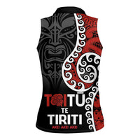 Honour The Treaty New Zealand Women Sleeveless Polo Shirt Toitu Te Tiriti Ake!Ake!Ake! LT9 - Polynesian Pride