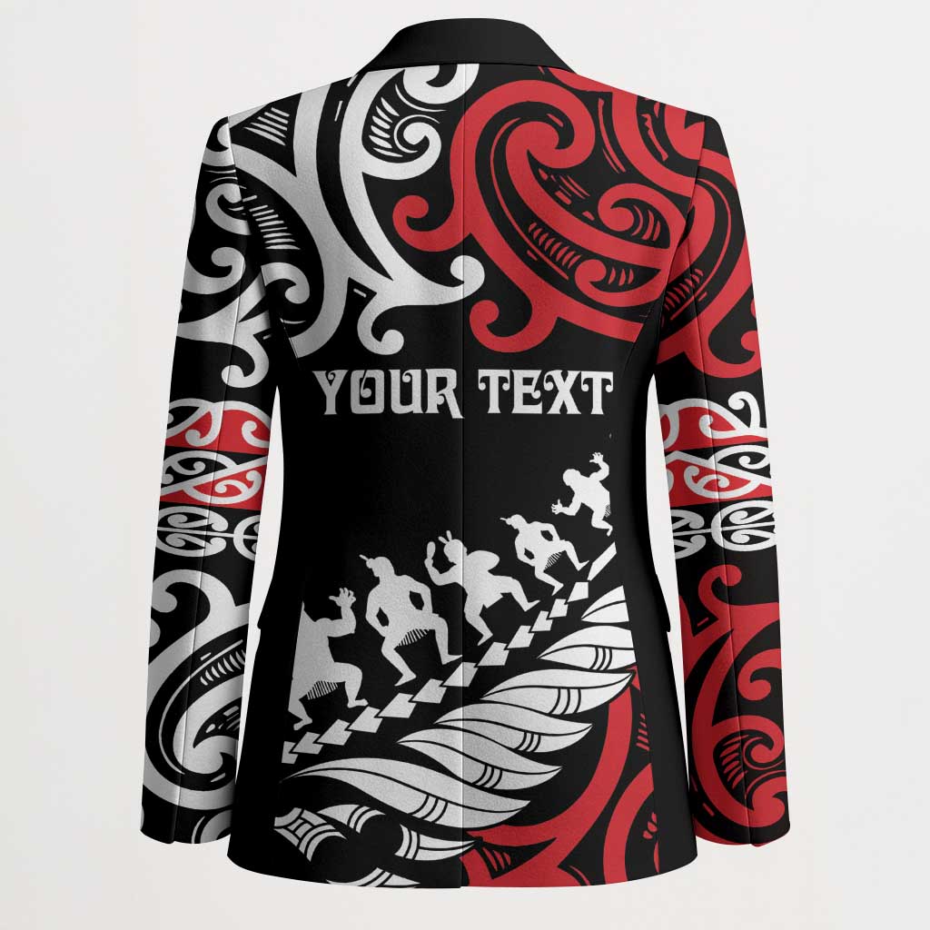 Honour The Treaty New Zealand Personalised Blazer Toitu Te Tiriti Half Fern Haka Dance LT9 - Polynesian Pride