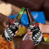 Honour The Treaty New Zealand Personalised 4 in 1 Can Cooler Tumbler Toitu Te Tiriti Half Fern with Haka dance LT9 - Polynesian Pride