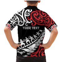 Honour The Treaty New Zealand Personalised Family Matching Mermaid Dress and Hawaiian Shirt Toitu Te Tiriti Half Fern with Haka dance LT9 - Polynesian Pride