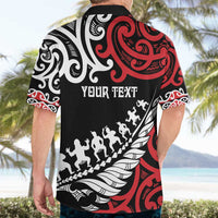 Honour The Treaty New Zealand Personalised Hawaiian Shirt Toitu Te Tiriti Half Fern with Haka dance LT9 - Polynesian Pride
