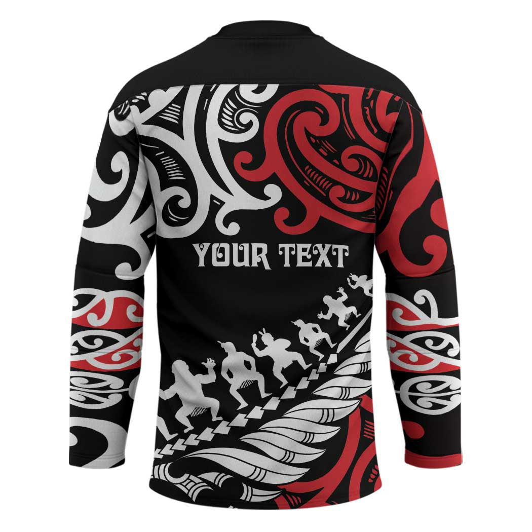 Honour The Treaty New Zealand Personalised Hockey Jersey Toitu Te Tiriti Half Fern Haka Dance LT9 - Polynesian Pride