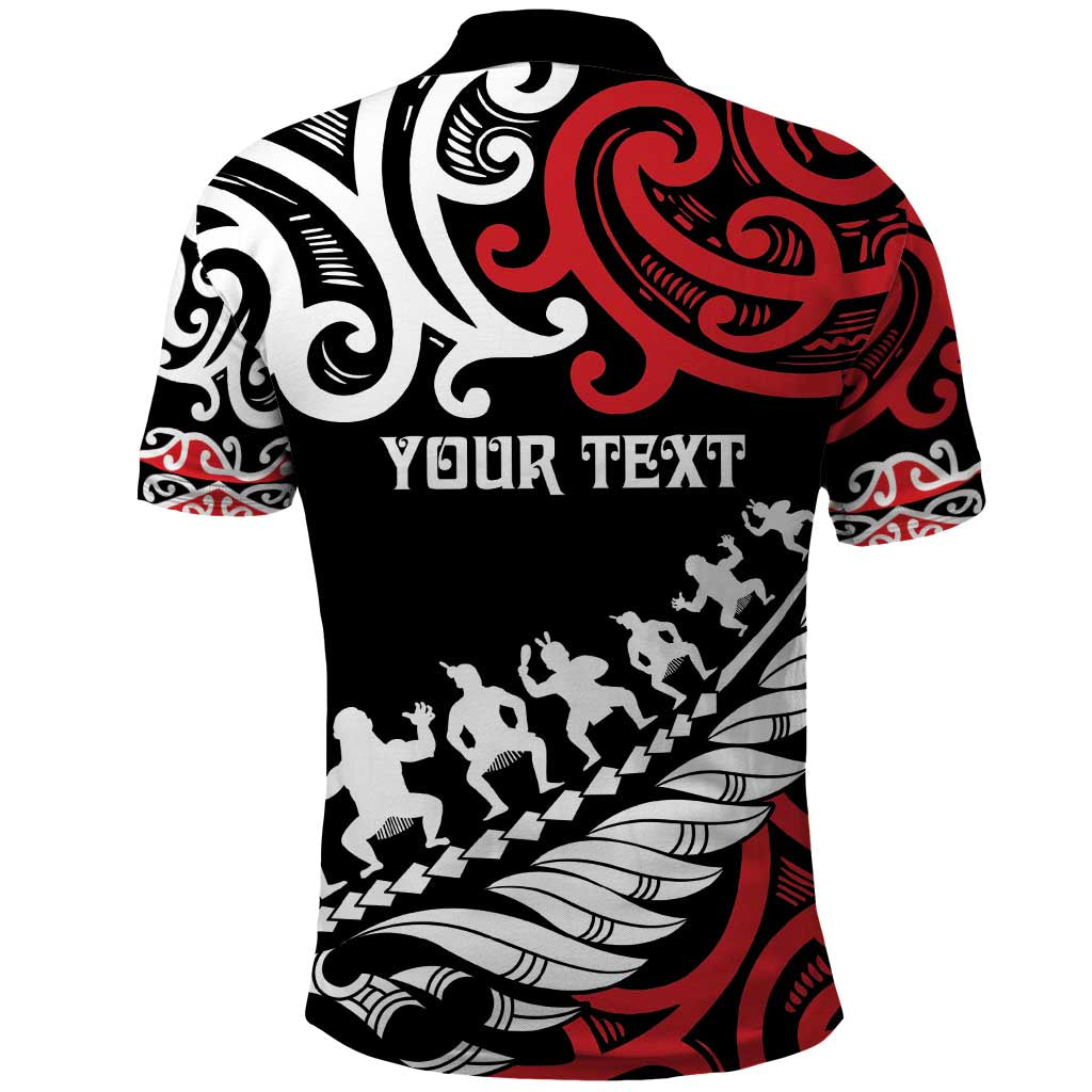Honour The Treaty New Zealand Personalised Polo Shirt Toitu Te Tiriti Half Fern with Haka dance LT9 - Polynesian Pride