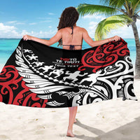 Honour The Treaty New Zealand Personalised Sarong Toitu Te Tiriti Half Fern with Haka dance LT9 - Polynesian Pride