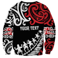 Honour The Treaty New Zealand Personalised Sweatshirt Toitu Te Tiriti Half Fern with Haka dance LT9 - Polynesian Pride