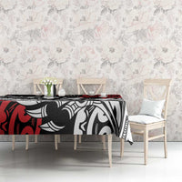 Honour The Treaty New Zealand Personalised Tablecloth Toitu Te Tiriti Half Fern with Haka dance LT9 - Polynesian Pride